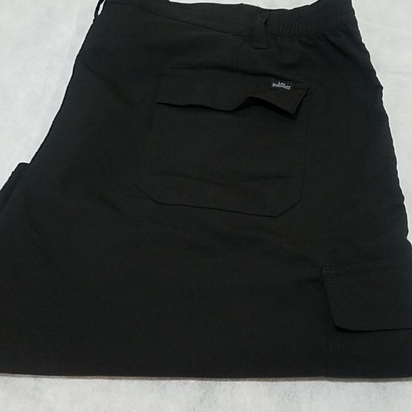 mens black dungaree shorts